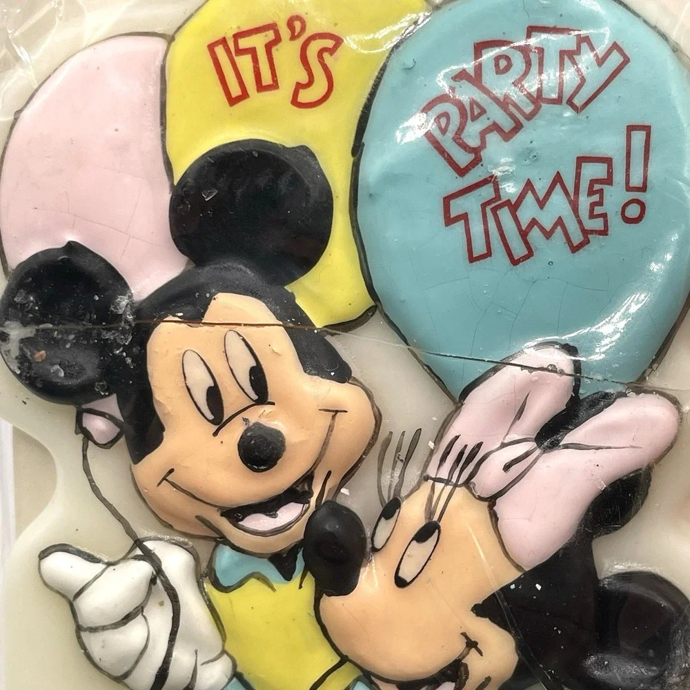 Vintage Disney‎ Mickey Minnie Mouse Birthday Candles LOT of 3 Gibson Greetings